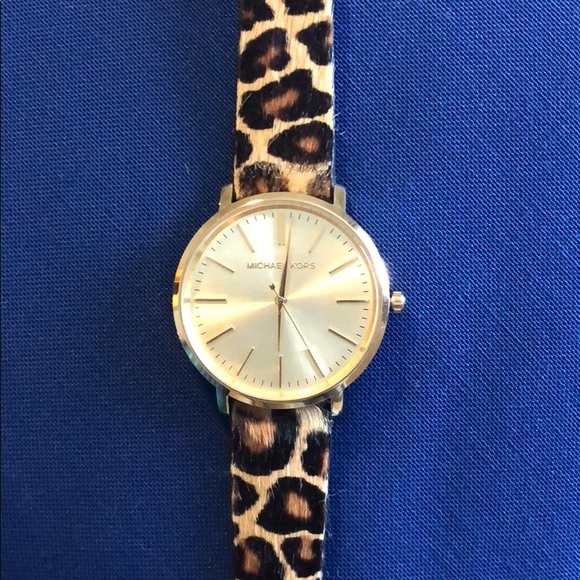 michael kors leopard watch